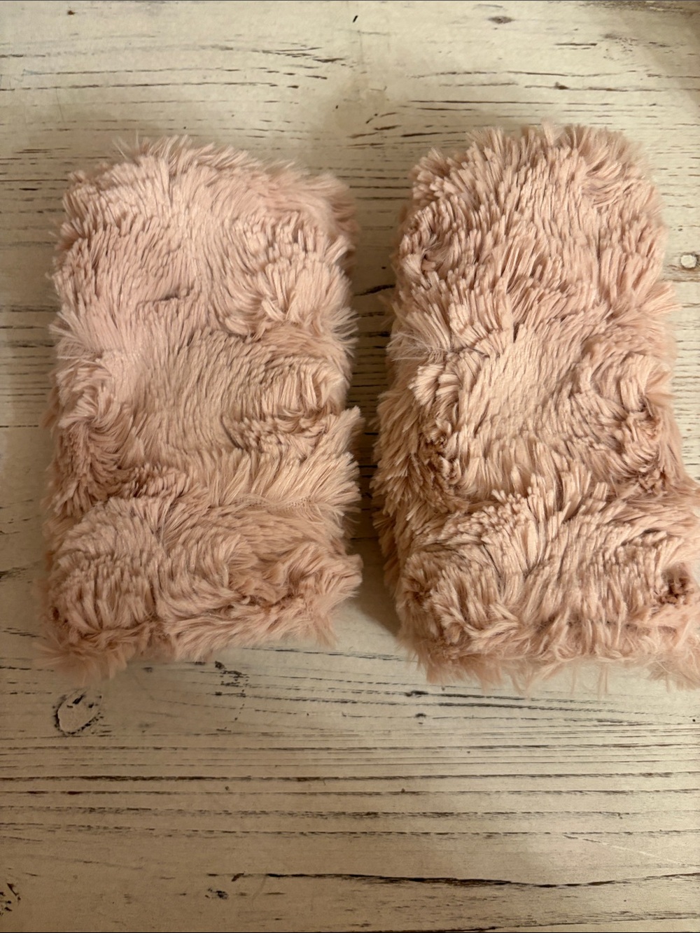 Plush Hand Warmers - Blush Pink Faux Fur
